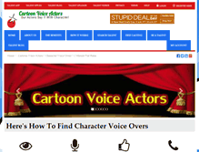 Tablet Screenshot of cartoonactors.com